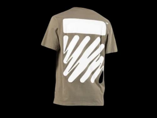 OFF-WHITE Wave Diag Print Slim Fit T-Shirt Green/White