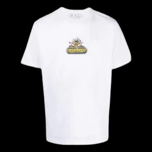 Off-White SS22 Back Arrow Pattern Printing Short Sleeve White T-Shirt