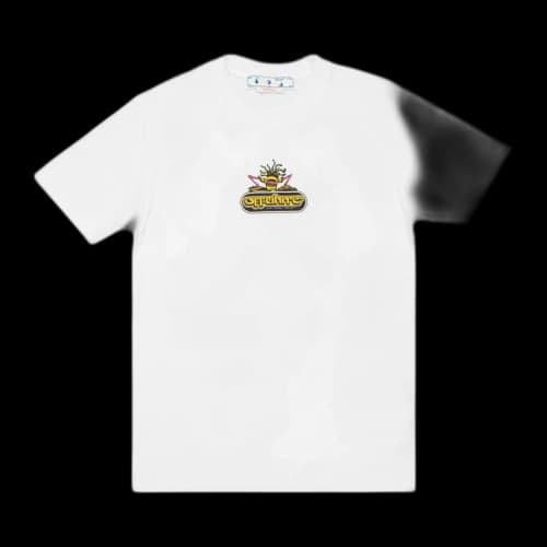 Off-White 90s DJ Slim Short-Sleeve Tee 'White/Fuchsia'