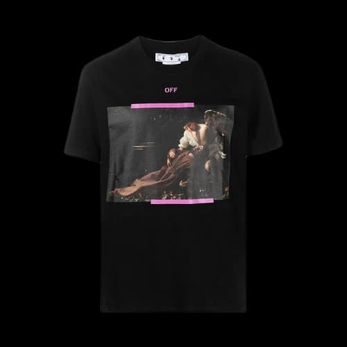OFF-WHITE Arrow Caravaggio St Fran Slim Tee Black/Multi