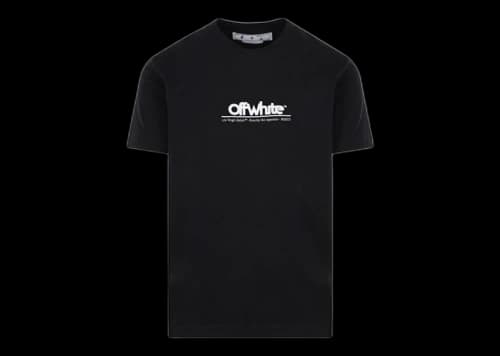 OFF-WHITE Chunky Logo-Embroidered Tee Black/White