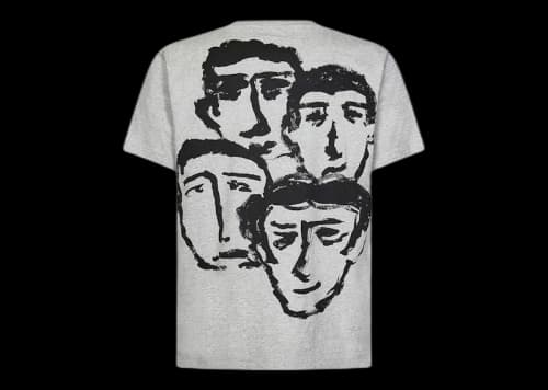 OFF-WHITE Faces Slim Fit Tee Grey