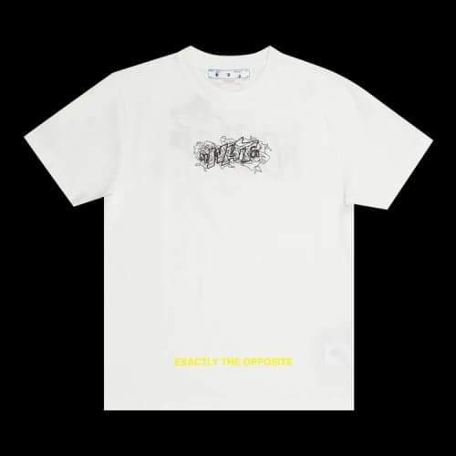 Off-White Graffiti Layers Slim Short-Sleeve Tee 'White/Black'