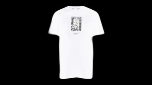 OFF-WHITE Paint Mirror Logo Slim Fit T-Shirt White