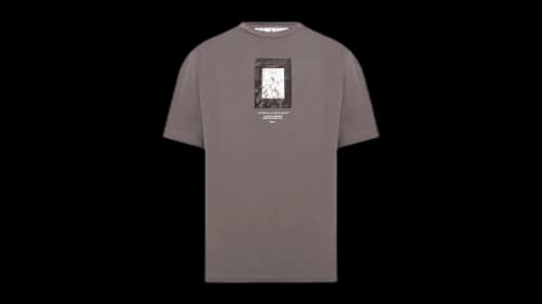 OFF-WHITE Paint Mirror Logo Slim Fit T-Shirt Grey