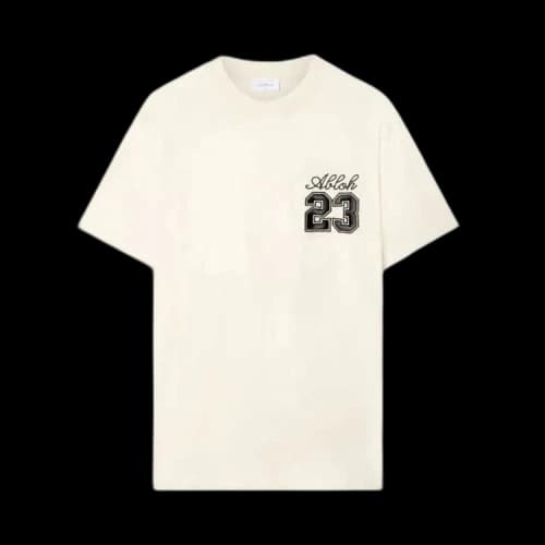 Off-White 23 Logo Slim Short-Sleeve Tee 'Angora/Black'