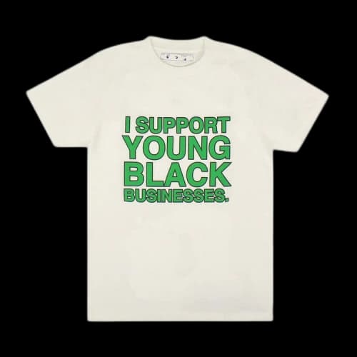 Off-White Businesses T-Shirt 'White/Green'