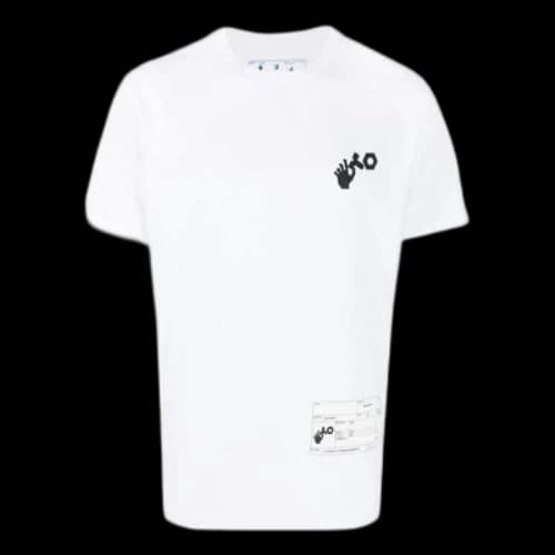 Off-White x Teenage Engineering Crossover Logo Printing Short Sleeve White T-Shirt