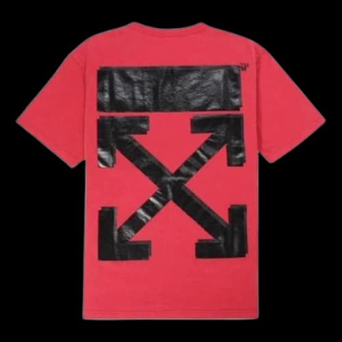Off-White x Champion MENS Virgil Abloh Champion Tee Red