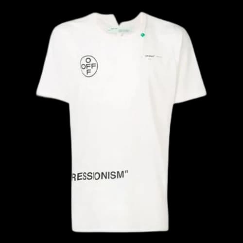 Off-White Back Pink Arrow Short Sleeve White