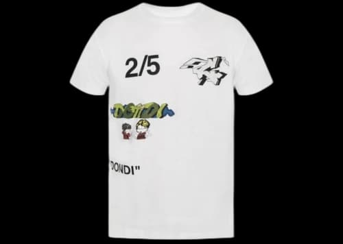 OFF-WHITE Dondi Graffic White Print 2/5 T-shirt White