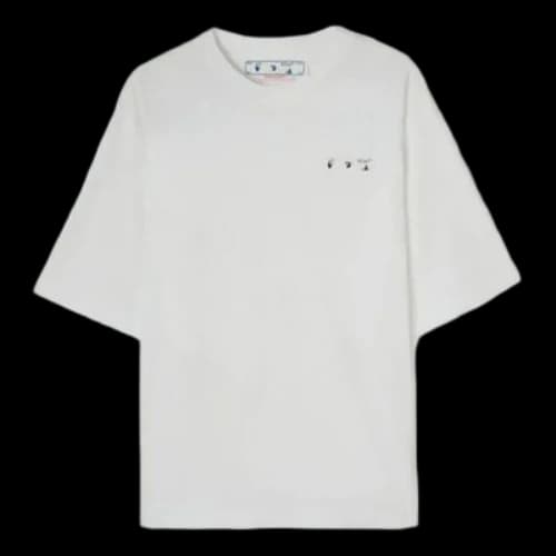 Off-White SS22 Back Logo Pattern Short Sleeve Loose Fit White