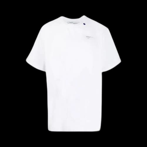 Off-White Unfinished Short Sleeve Over Tee 'White / Silver'