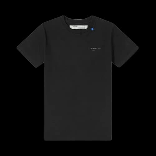 Off-White Unfinished Short Sleeve Over Tee 'Black / Silver'