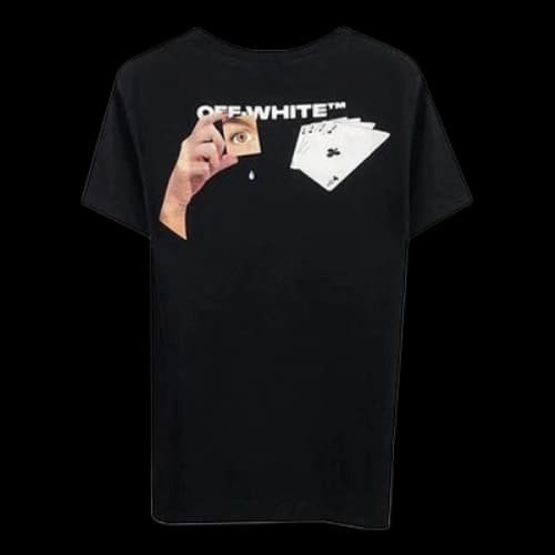 Off-White C/O Virgil Abloh Men'S Black Hand Card Over Tee