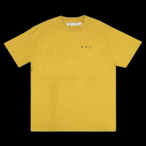 Off-White Back Logo Printing Round Neck Short Sleeve Red