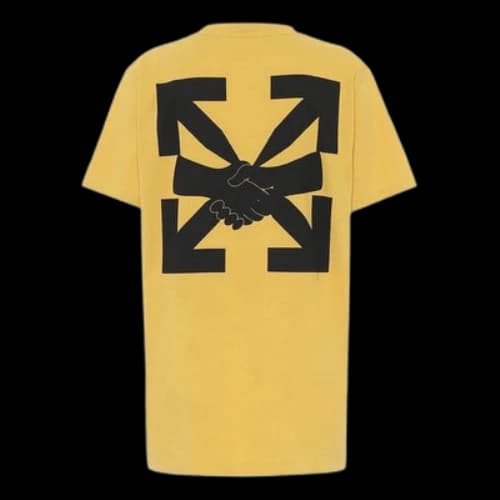 Off-White Arrow Printing Loose Short Sleeve Yellow