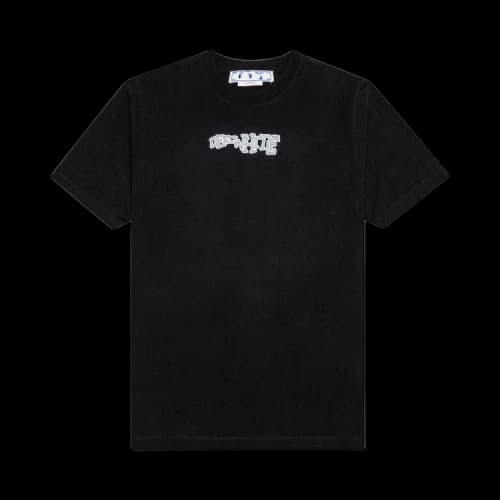 Off-White Carlos Type Over Short-Sleeve Tee 'Black/White'