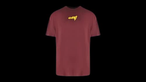 OFF-WHITE Thunder Stable Oversized Fit T-Shirt Red