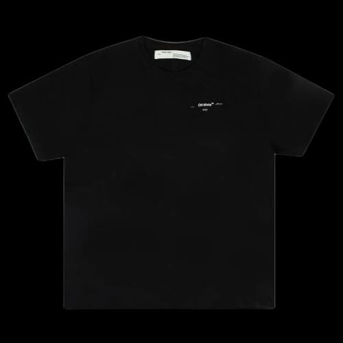 Off-White c/o Distress Black Gray 3D Sketch Arrow Short Sleeve Loose Fit T-Shirt