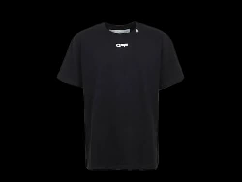 OFF-WHITE Oversized Fit Wavy Line T-Shirt Black