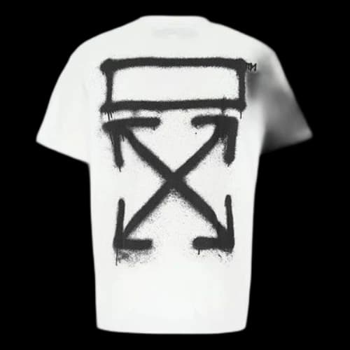 Off-White Spray Painting Arrows Sketch Short Sleeve Oversize 'White Black'