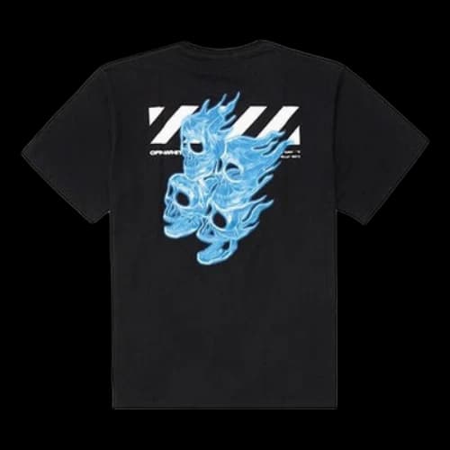 Off-White Mens Skeleton Print Short Sleeve Oversized