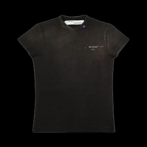 Off-White Washed Out Logo T-Shirt 'Black'
