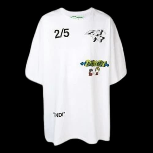 Off-White 2/5 Back Printing Short Sleeve White T-Shirt