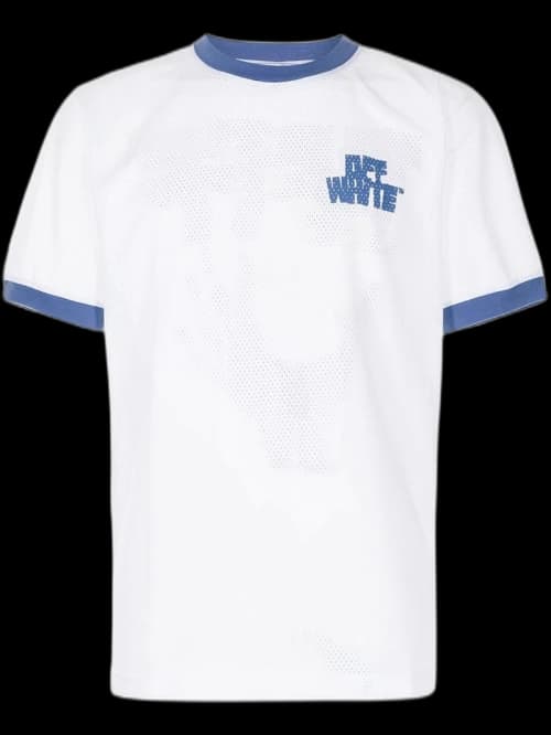 OFF-WHITE Hand Offf Blue Trim Jersey White