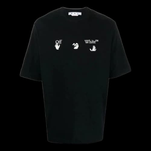 Off-White FW22 Logo Printing Round Neck Short Sleeve Black T-Shirt