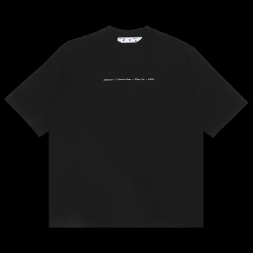 Off-White FW21 Arrow Pattern Alphabet Short Sleeve Loose Fit Black T-Shirt