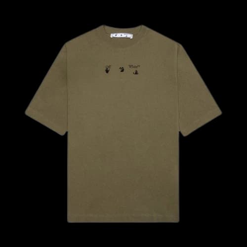 Off-White Negative Mark Skate Tee 'Green/Black'