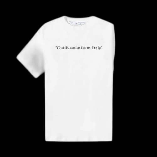 Off-White SS22 Solid Color Logo Printing Round Neck Short Sleeve Slim Fit Version White