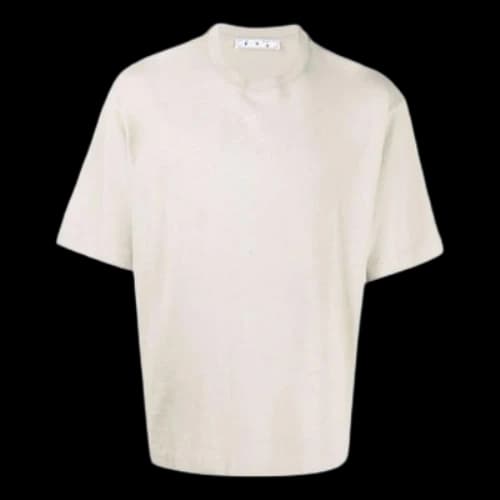Off-White SS22 Solid Color Rubber Arrow Short Sleeve Creamy White T-Shirt