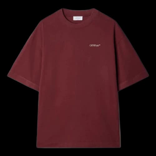 Off-White Moon Arrow Skate Cotton T-shirt 'Red Purple'