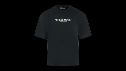 OFF-WHITE Skate Fit Chess Move Logo T-Shirt Black