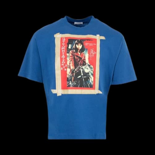Off-White Poster Skate Short-SLeeve Tee 'True Blue'