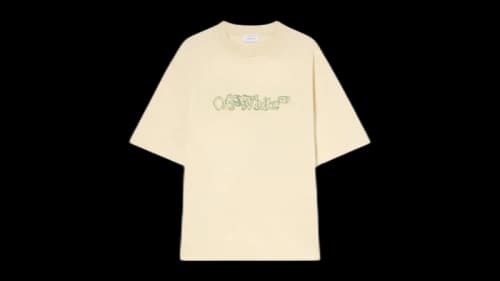 OFF-WHITE Cloudy Arrow Skate Logo T-shirt Frozen Dew/Alfaalfa