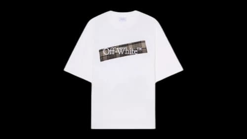 OFF-WHITE Flannel Diagonal Skate Logo Tee White/Black
