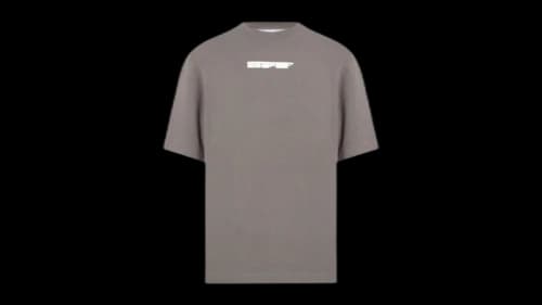 OFF-WHITE Teddy Arrow Logo Over Skate Fit Steel T-Shirt Grey