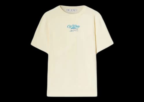 OFF-WHITE Script Logo Opp Over Skate S/S Tee Ivory