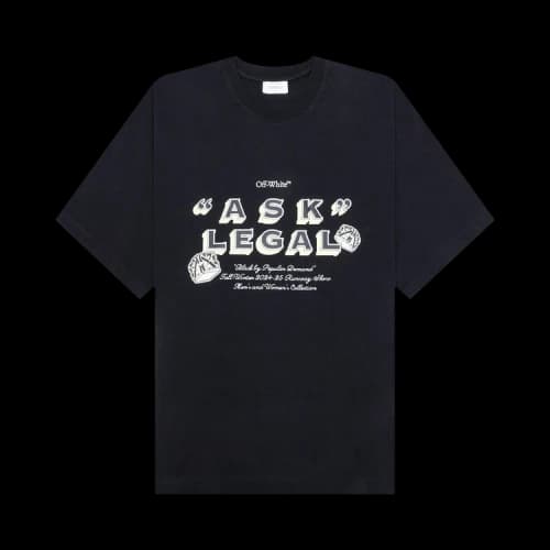 Off-White Arrow Ask Legal Skate Tee 'Black/White'
