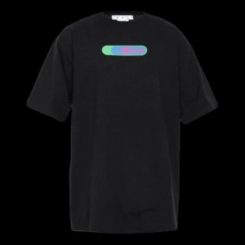 Off-White SS22 Logo Printing Round Neck Pullover Short Sleeve Loose Fit Black T-Shirt