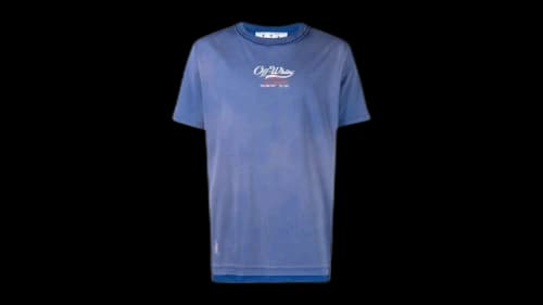 OFF-WHITE Wave Off Raw Slim Fit T-Shirt Purple