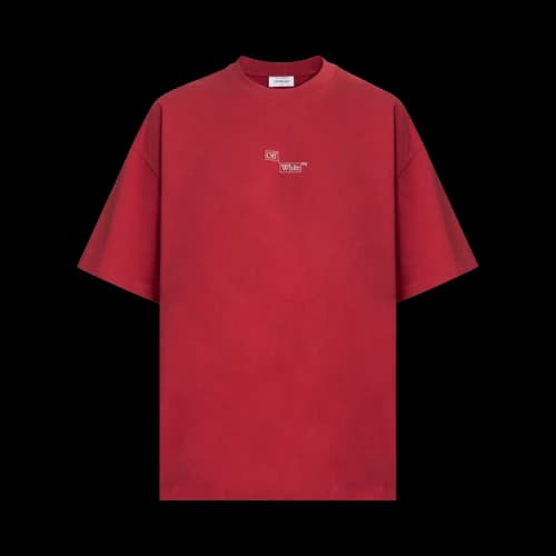 OFF-WHITE Blocks Book Oversized Fit T-Shirt Red