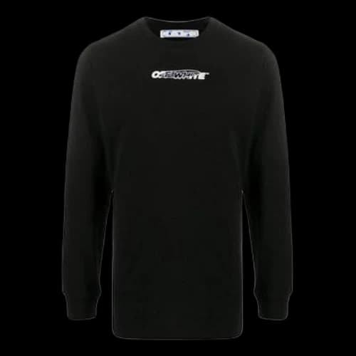 Off-White logo Pattern Printing Black Tops