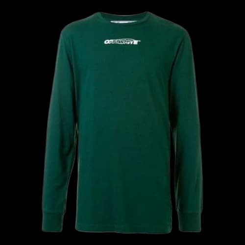 Off-White FW20 Graffiti Logo Printing Long Sleeve Men Green