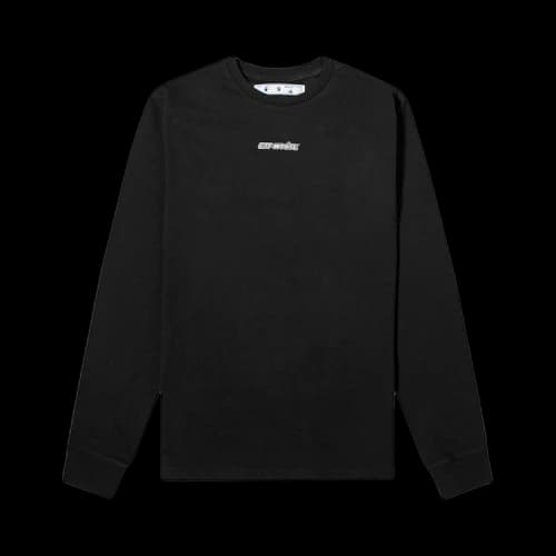 Off-White Marker Long-Sleeve Tee 'Black/Blue'