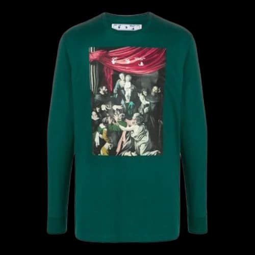Off-White FW20 Caravaggio Mens Long Sleeve Round Neck